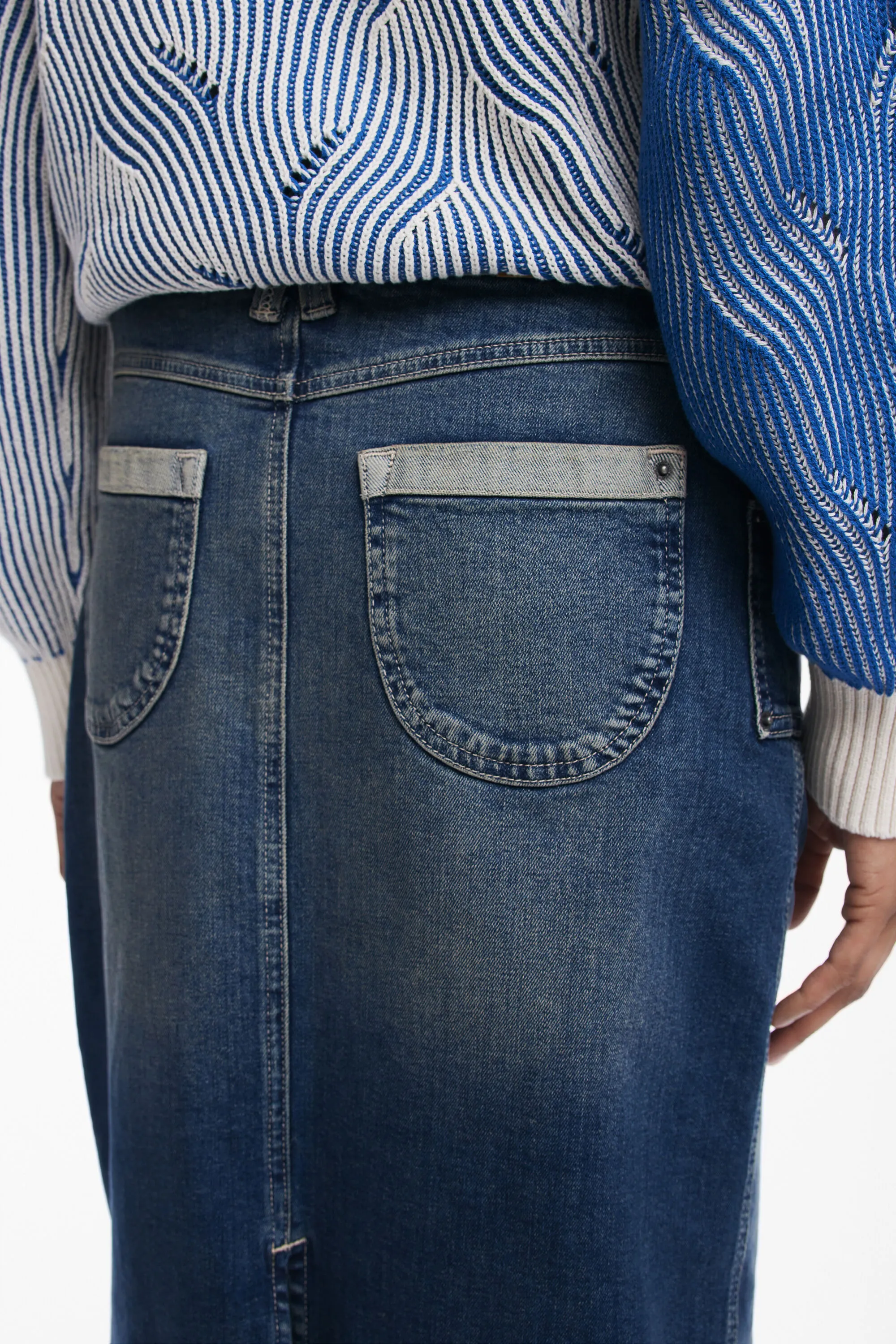 Falda midi denim